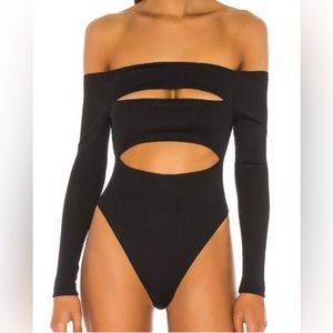 Never worn GRLFRND ribbed cut out bodysuit